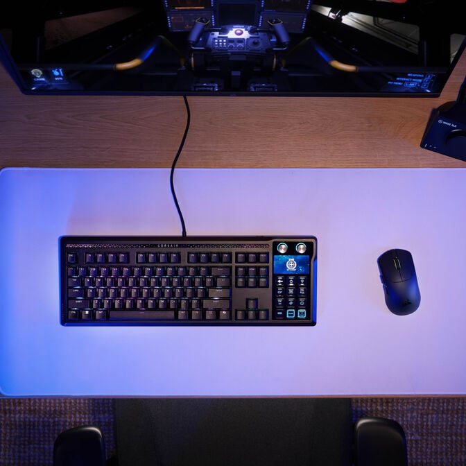 CORSAIR Galleon 100 SD Gaming-Tastatur, Full-Size, integriertes Stream Deck, Hot-Swap, DE - schwarz image number 19