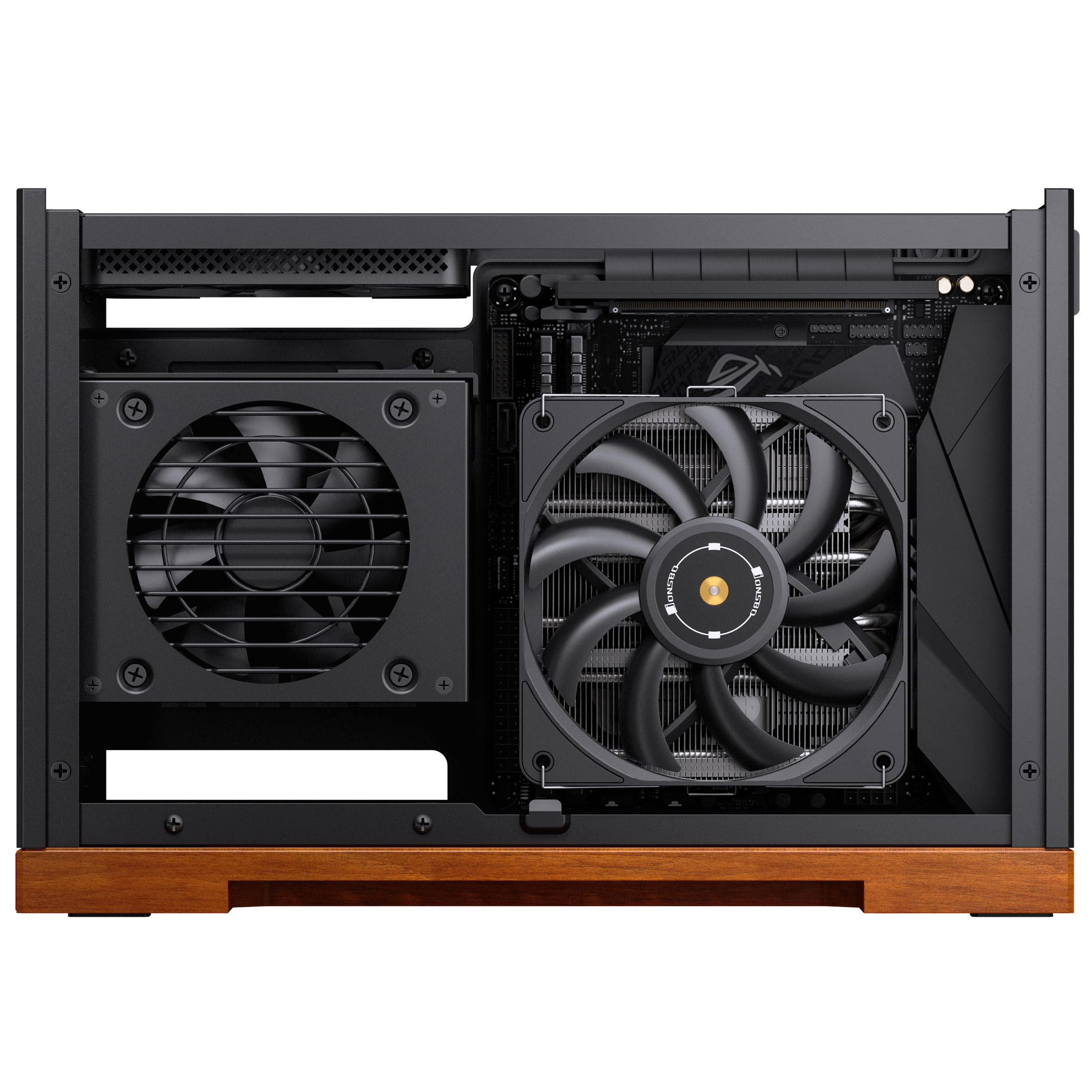 Jonsbo T9 Black PC Case, Mini Case, ITX, PCIe 5.0 Riser Cable - Black