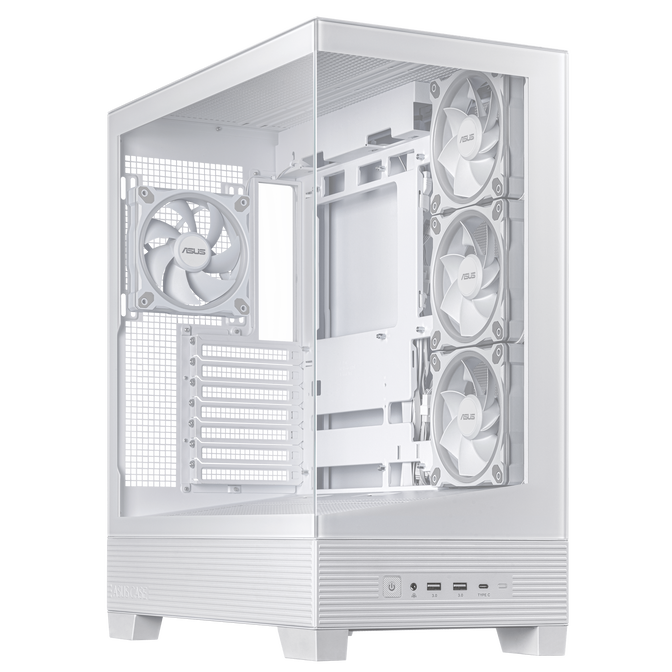 ASUS A31 Plus TG ARGB PC-Geh&auml;use, Midi-Tower, ATX, Tempered Glass - wei&szlig; image number 0