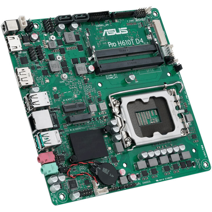 ASUS PRO H610T D4-CSM, Intel H610 motherboard, Socket 1700, DDR4 image number 1