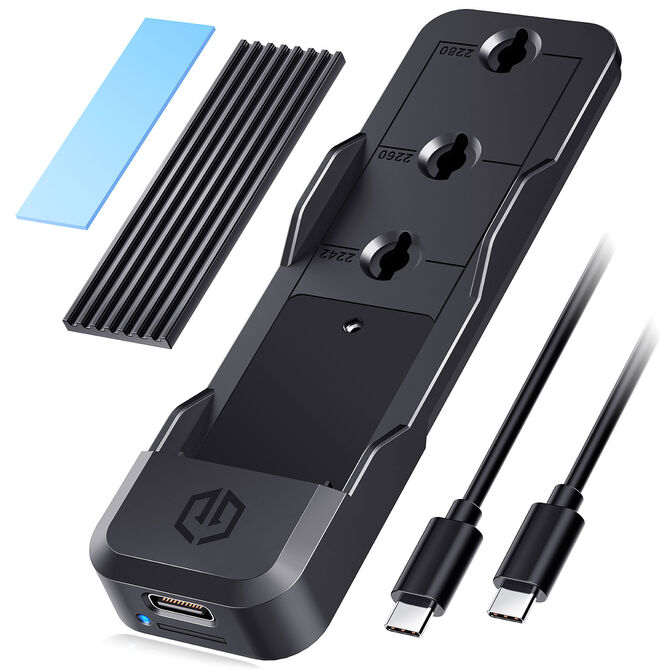 Graugear G-M207-10G M.2 Docking Station, NVMe and SATA, USB 3.1 - Black image number 1