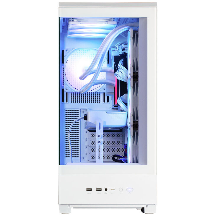 Zalman P50 DS PC-Gehäuse, Midi-Tower, ATX, RGB, Tempered Glass - weiß image number 4
