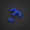 King Mod Service 6-Slot Cable Comb 4mm large - blue - set of 5