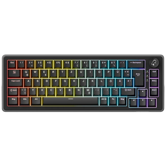 Ducky OK-HE-65 Gaming-Tastatur, Hall Effect, Haimu HE Switches, DE-Layout - schwarz image number 0