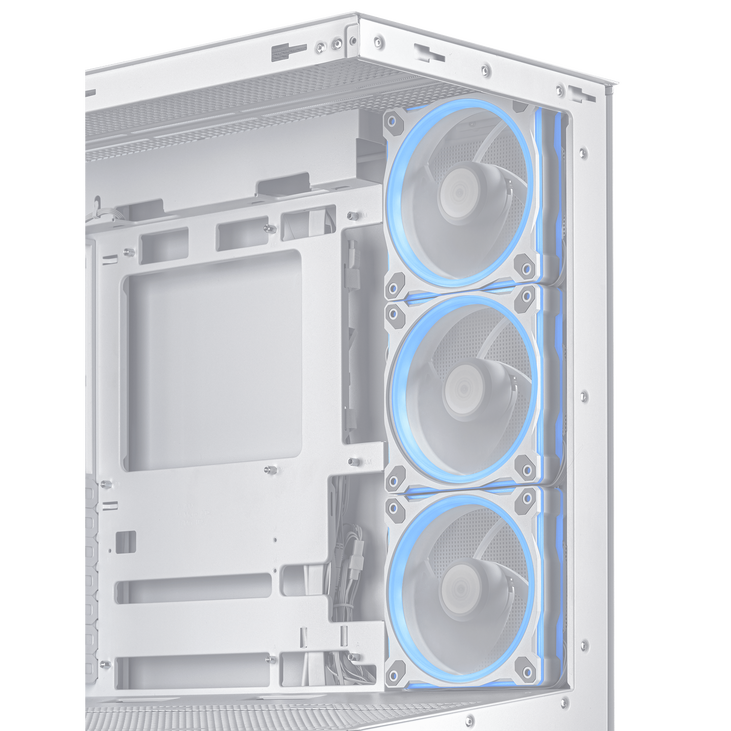 ASUS A31 Plus TG ARGB PC-Gehäuse, Midi-Tower, ATX, Tempered Glass - weiß image number 7