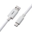 CableMod Classic Coiled Keyboard Cable USB-C zu USB Typ A, Glacier White - 150cm image number null