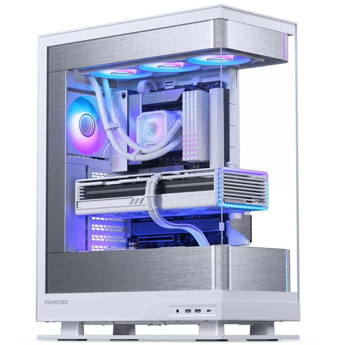 PHANTEKS Evolv X2 PC-Geh&auml;use, Midi-Tower, E-ATX, Tempered Glass, DRGB - wei&szlig; + Glacier One 360M25 Gen2 DRGB AiO Wasserk&uuml;hlung - 360mm image number 2