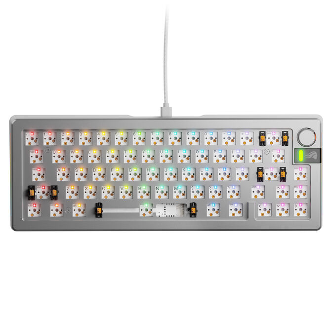 Glorious GMMK 3 Pro 65 % Custom Gaming-Tastatur - Barebone, ANSI-Layout, silber image number 1