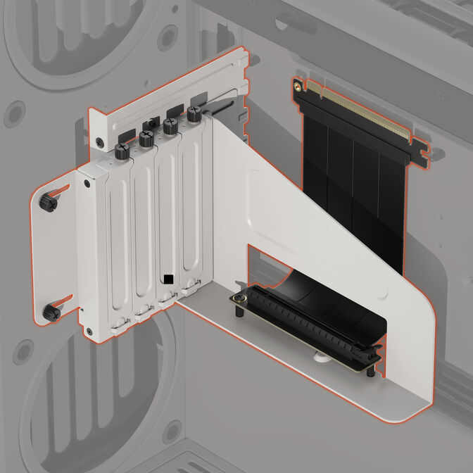 HAVN HS 420 Vertikale GPU-Halterung - wei&szlig; image number 2