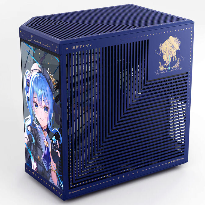 HYTE Y70 Suisei Edition PC Case, Mid Tower, E-ATX, Tempered Glass - Blue image number 3