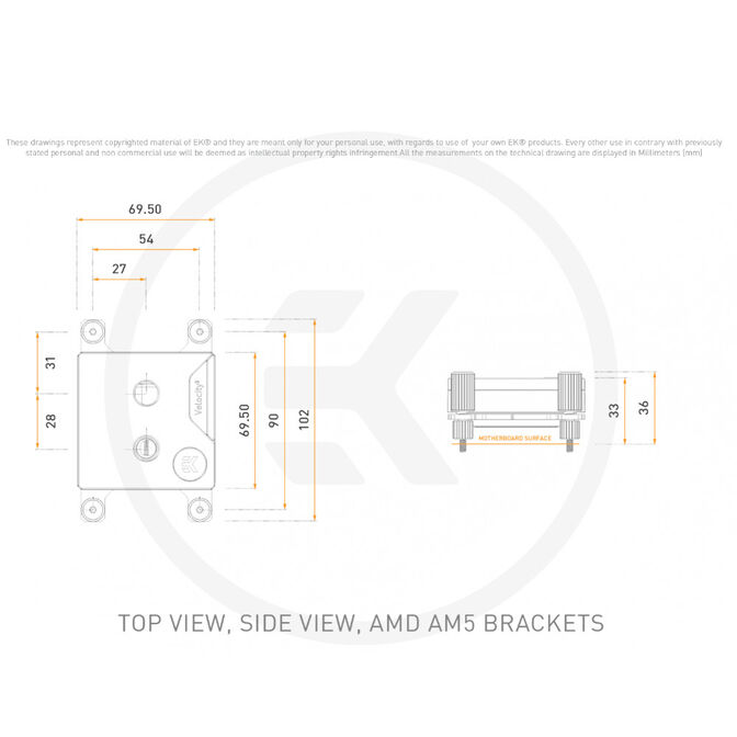 EK Water Blocks EK-Quantum Velocity&sup3; 1700/1851/AM5 - white image number 4