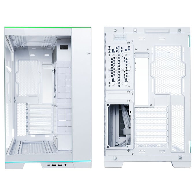 Lian Li O11 Dynamic EVO RGB PC Case Bundle HydroShift II LCD-S 360TL AiO + 3x UNI FAN SL-INF 120 Reverse Blade Fans - White image number 6