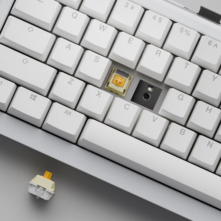 Ducky One X Mini Wireless Gaming Tastatur, induktiv, Hot Swap, RGB - Ducky Inductive Switch, ISO (DE), weiß image number 6
