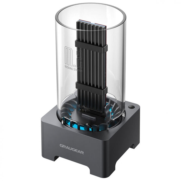 Graugear Docking Station für M.2 NVMe SSD mit Heatsink und Lüfter image number 0
