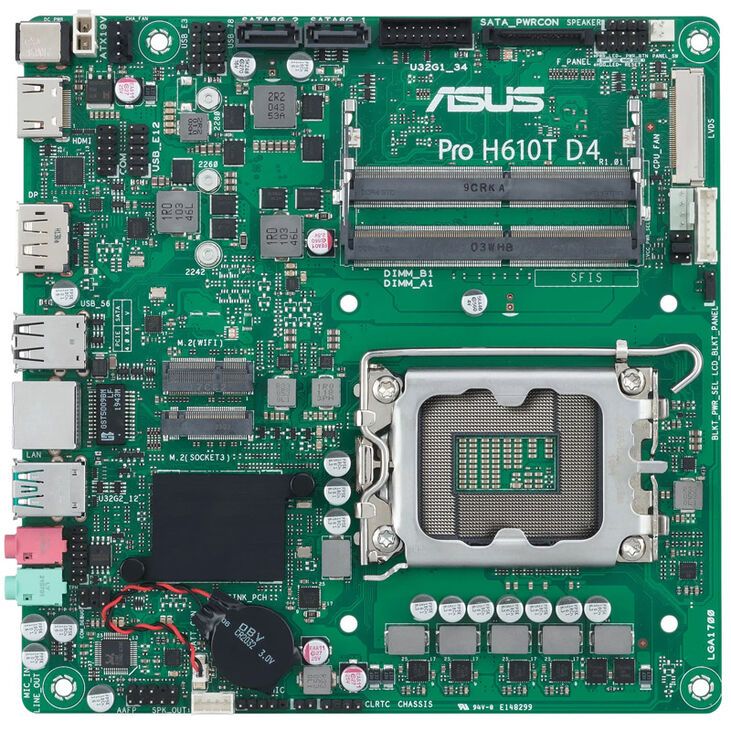 ASUS PRO H610T D4-CSM, Intel H610 motherboard, Socket 1700, DDR4 image number 2
