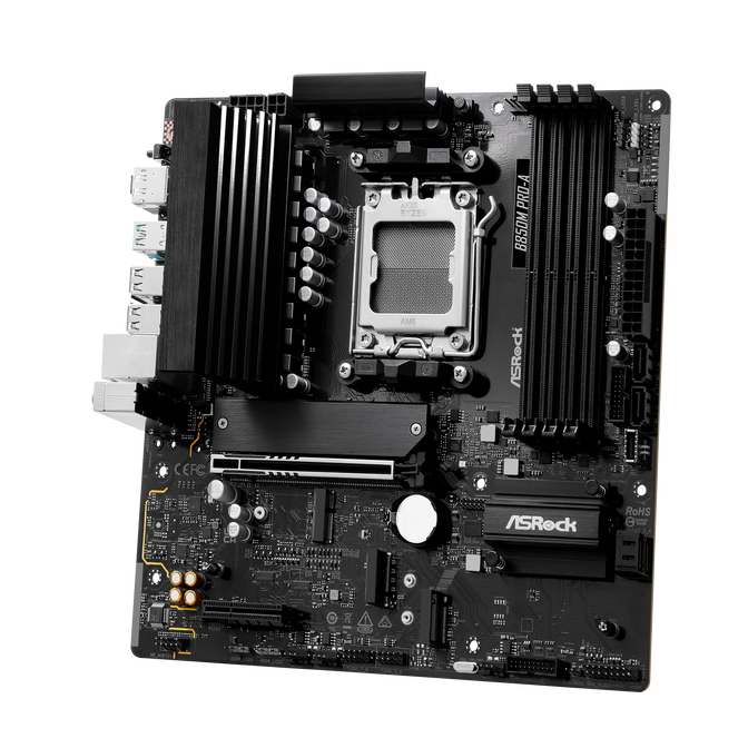 ASROCK B850M Pro-A motherboard, socket AM5, AMD B850, Micro-ATX, DDR5 image number 3
