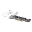 Silverstone SST-ECS06 SATA Adapterkarte, PCIe 3.0, 6x SATA 6G - Low Profile image number null