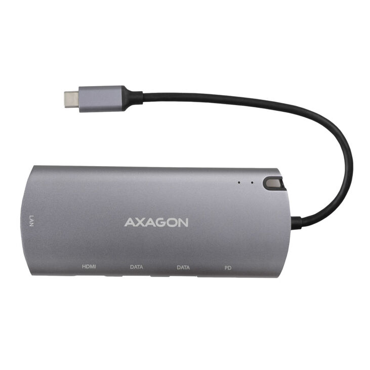 AXAGON HMC-6M2 Multiport-Hub, USB 3.0, M.2-SATA, HDMI, Gbit-LAN, 2x USB-A, 1x USB-C image number 0