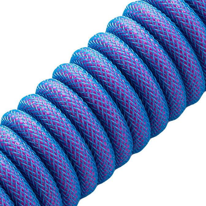 CableMod Classic Coiled Keyboard Cable USB-C zu USB Typ A, Galaxy Blue - 150cm image number 1