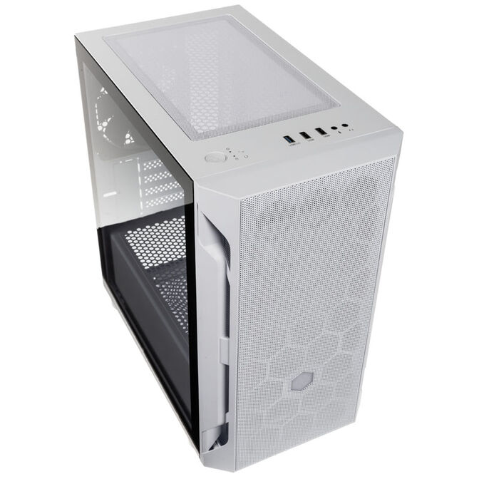 SilverStone Fara H1M Micro-ATX Case, Tempered Glass - white image number 1