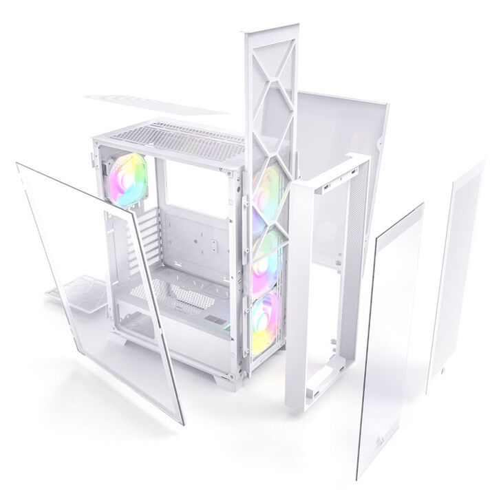 Montech AIR 1000 Premium, Mid Tower, Tempered Glass - White image number 4