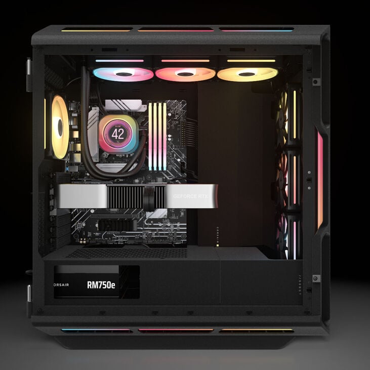 Corsair RMe Series RM750e 80 PLUS Gold power supply, modular, ATX 3.1, PCIe 5.1 - 750 watts, black image number 12