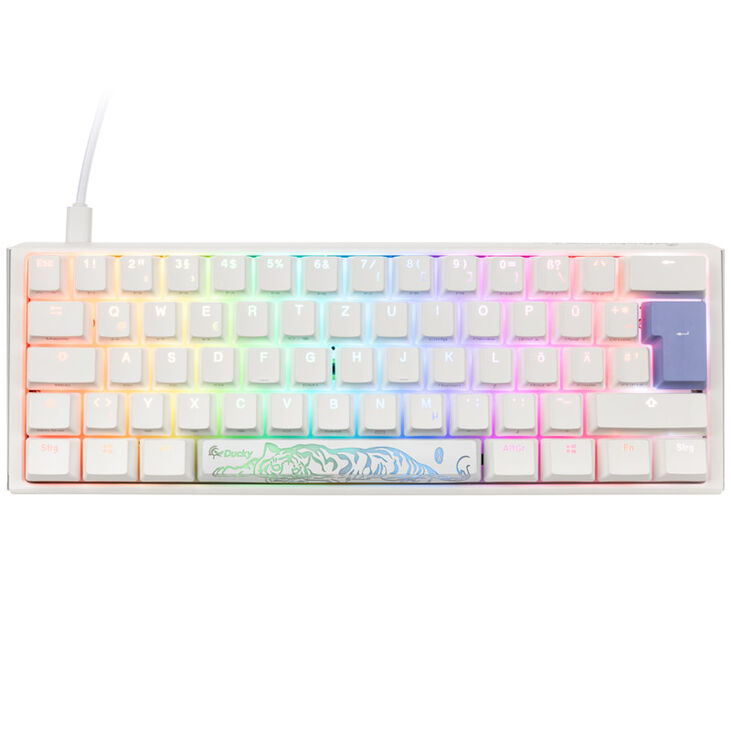 Ducky One 3 Classic Pure White Mini Gaming Tastatur, RGB LED - MX-Black image number 1