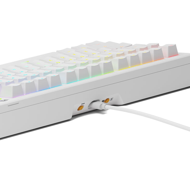 Glorious GMMK 3 75% Custom Gaming Keyboard - Pre-Built, ANSI (US), Fox Switches, White image number 3