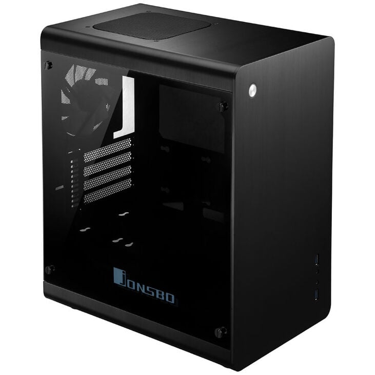 Jonsbo RM3 Micro-ATX Gehäuse, Tempered Glass - schwarz image number 2