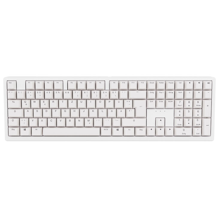 Ducky Zero 6108 Pure White Wireless Gaming Keyboard, RGB - Cherry MX2A Brown, ISO (DE) image number 3