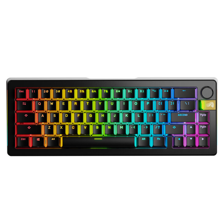 Glorious GMMK 3 Pro HE Wireless 65% Custom Gaming Keyboard - Pre-Built, ANSI (US), Fox HE Switches, Black image number 1