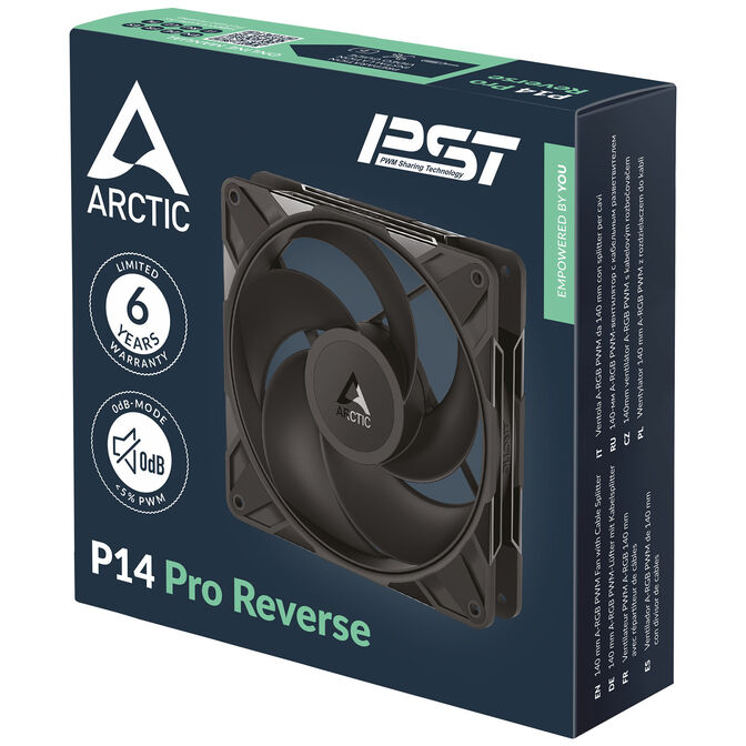 ARCTIC P14 Pro Reverse PWM L&uuml;fter - 140mm, schwarz, 3er-Pack image number 6