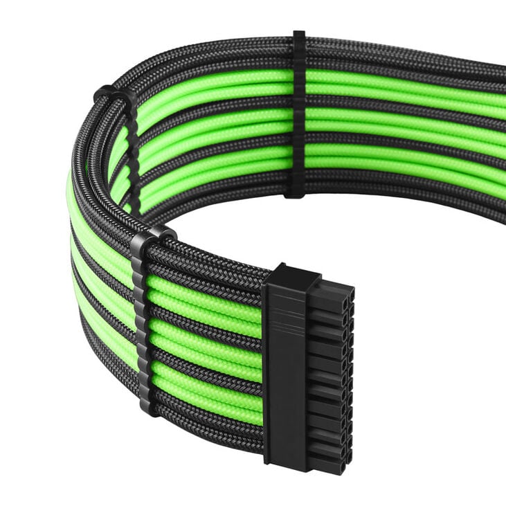 CableMod C-Series PRO ModMesh Cable Kit für RMi/RMx/RM (Black Label) - schwarz/hellgrün image number 2