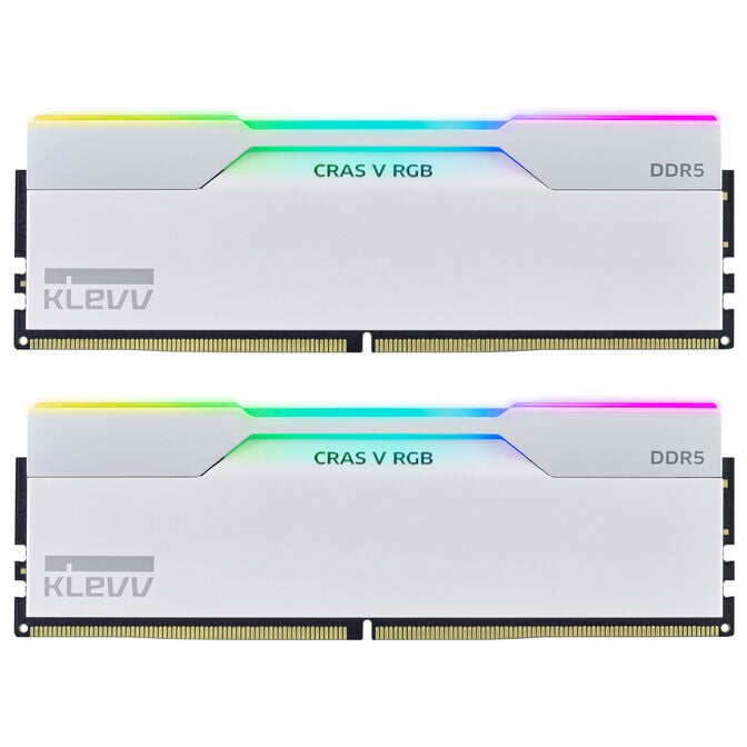 KLEVV CRAS V RGB DDR5-6000 RAM, CL30, XMP 3.0 & EXPO - 64 GB Dual-Kit, wei&szlig; image number 0