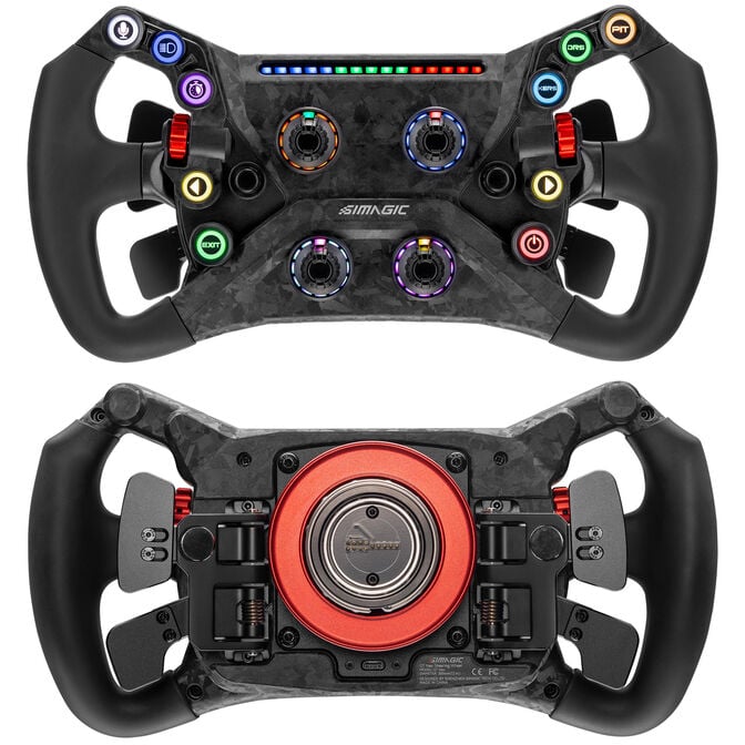 Simagic Simracing Starter Bundle, Steering Wheel, Wheelbase, Pedal Set - Black image number 2