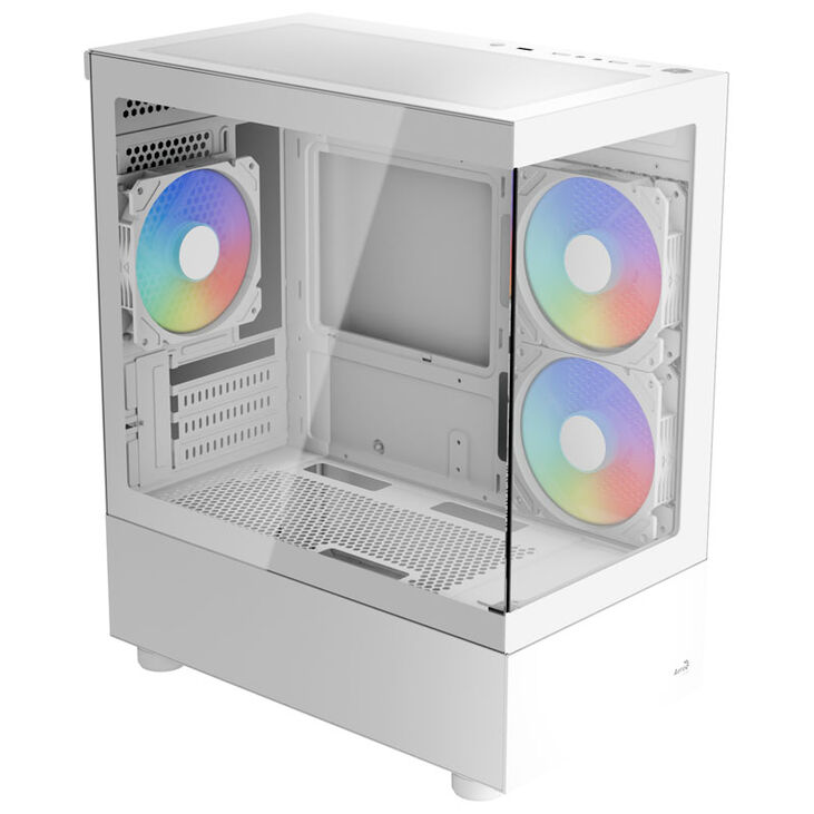 Aerocool Viewport Mini PC case, Mini Tower, Micro-ATX, RGB, Tempered Glass - white image number 0