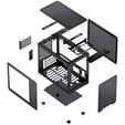 Jonsbo C6 MAX PC-Geh&auml;use, Mini-Geh&auml;use, Micro-ATX, Tempered Glass - schwarz image number null