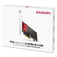 AXAGON PCEM2-ND PCIe adapter for two M.2 SSDs image number null