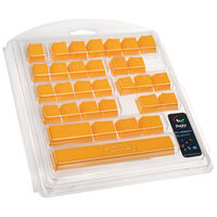 Ducky Rubber Keycap Set, 31 keys, Double-Shot, rubberized, for Backlight - orange