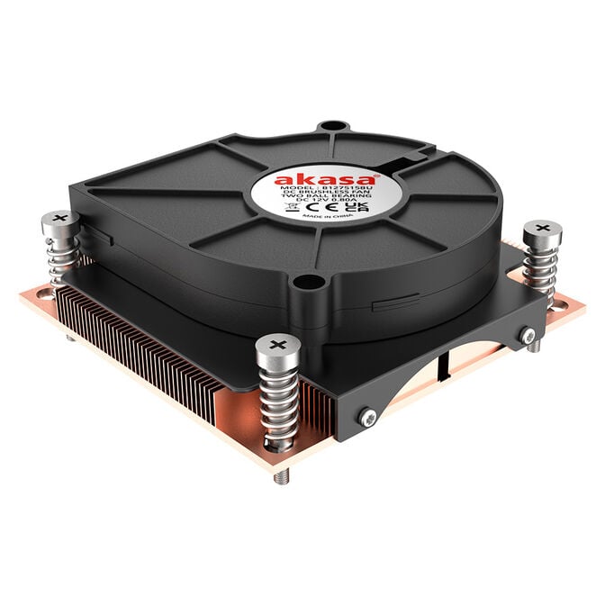 Akasa AK-CC7401BT01 1U Low Profile CPU Cooler - LGA 1700 Socket image number 1
