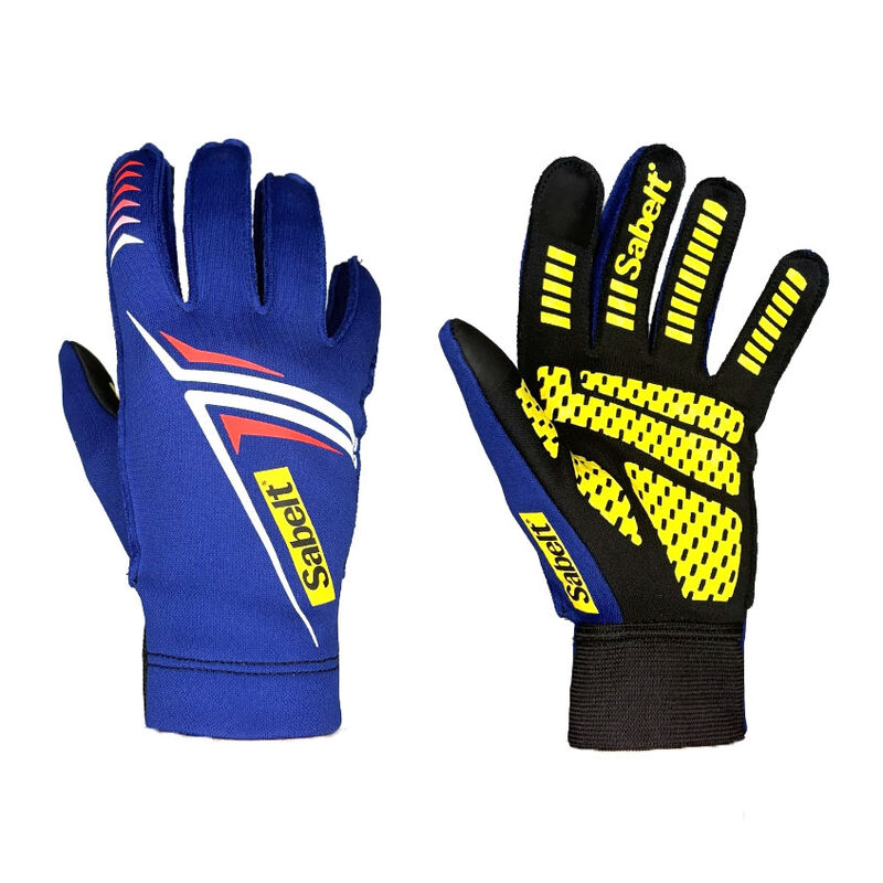 Sabelt G34 Sim Gloves Racing-Handschuhe, touch-fähig, Silikon-Handfläche, 216-223mm Umfang - blau, S