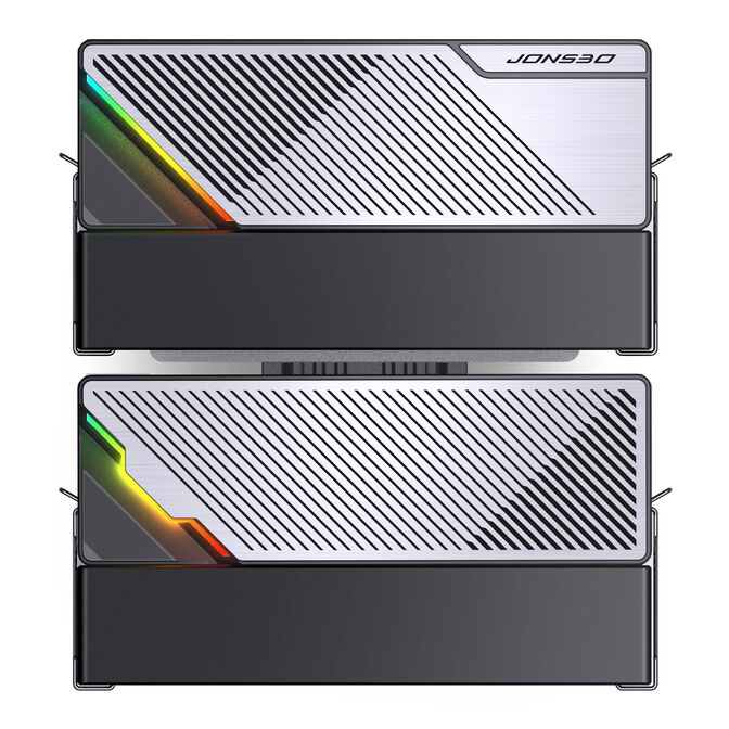 Jonsbo CA80 CPU Cooler, Dual-Tower, 2 x 120mm, PWM, RGB - black image number 10