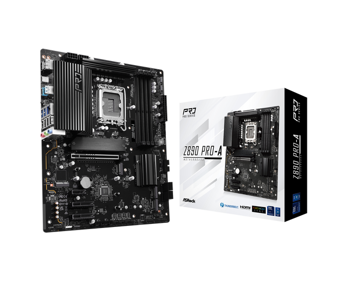 ASRock Z890 PRO-A motherboard, socket LGA 1851, Intel Z890, ATX, DDR5 image number 0