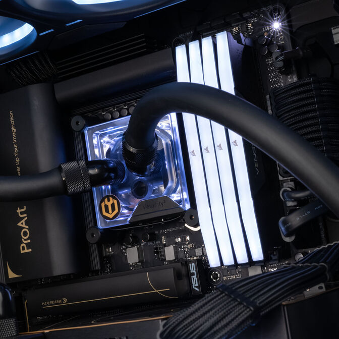 Gaming-PC Blue Nova, Intel Core Ultra, NVIDIA GeForce RTX 5090 - Custom Wasserk&uuml;hlung image number 5