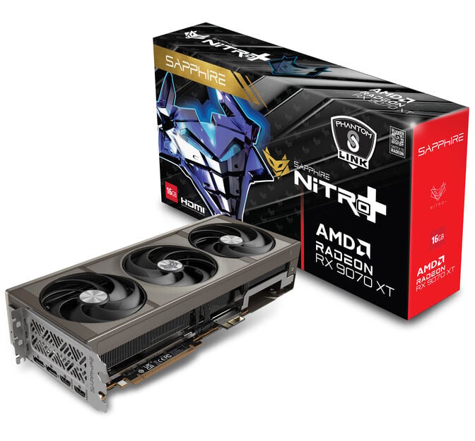 Sapphire Nitro+ Radeon RX 9070 XT PhantomLink Graphics Card, 16384 MB GDDR6 image number 0