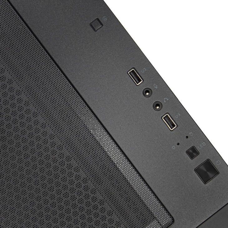 SilverStone FARA 312 Micro-ATX Case, Tempered Glass - black image number 3