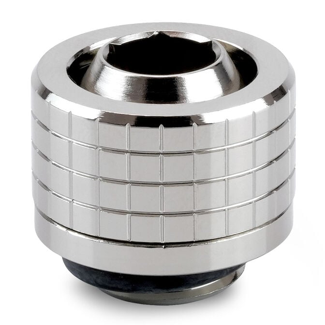 Thermal Grizzly DeltaMate Compression Fitting, Brass - Gloss Nickel, ST16, Pack of 6 image number 1