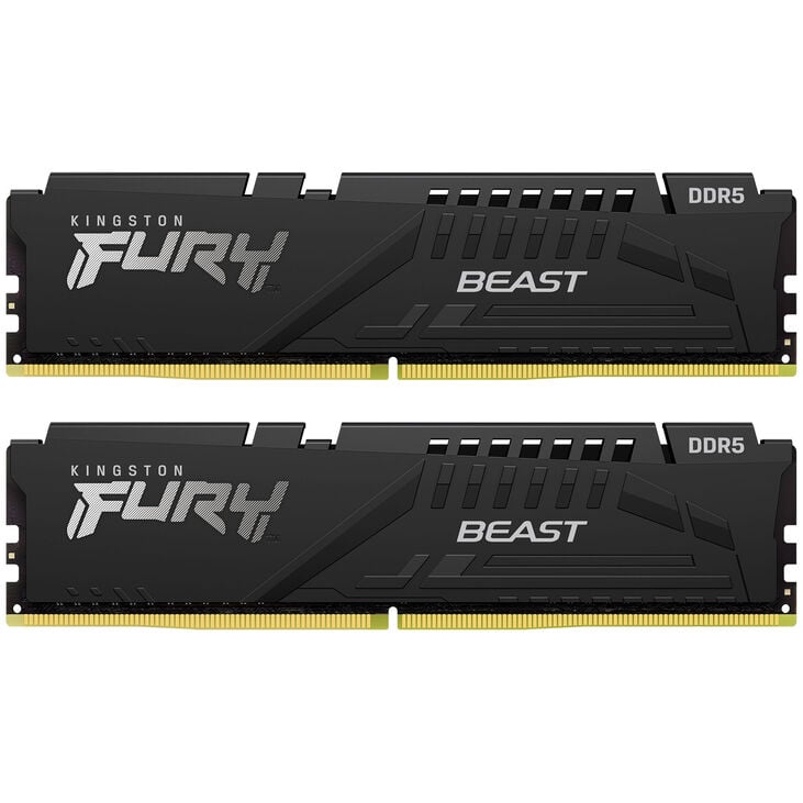 Kingston Fury Beast Black DDR5-6000 RAM, CL36, EXPO, XMP - 64 GB Dual-Kit, schwarz image number 1