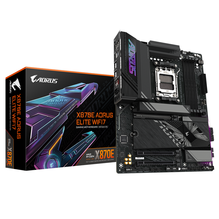 Gigabyte X870E A Elite WiFi7 Mainboard, Sockel AM5, AMD X870E, ATX, DDR5 image number 0