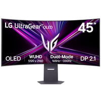 LG UltraGear 5K2K 45GX950A-B 44.5-inch Curved Gaming Monitor, 165Hz, OLED, G-SYNC Compatible